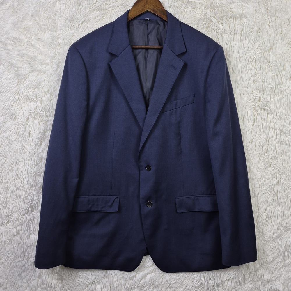Bonobos Blazer Stretch Wool Mens Slim Fit 2-Button Jacket Blue 44R